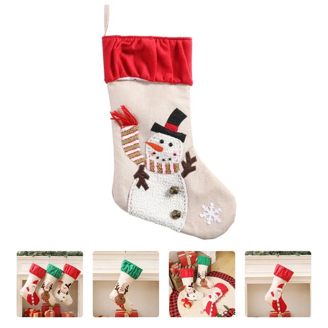 2 piezas medias de peluche de Navidad calcetines de Navidad decoración navideña Navidad