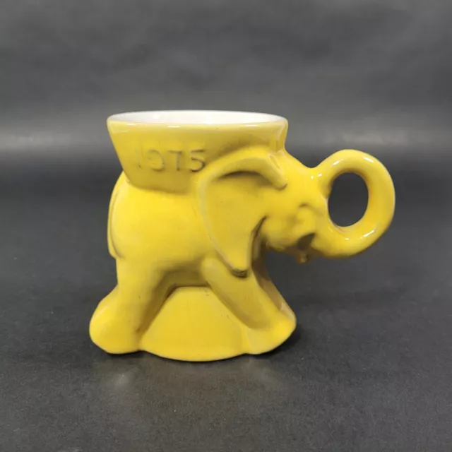 Vintage Frankoma Collectible 1975 GOP Republican Yellow Elephant Political Mug