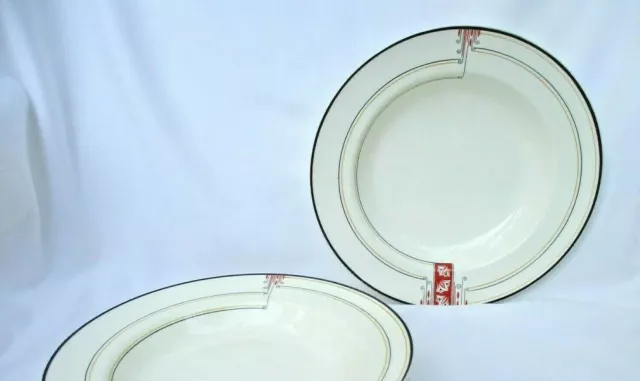 Very Stylish Art Deco Vintage Matching Set x 3 Mintons Pottery Soup Bowls