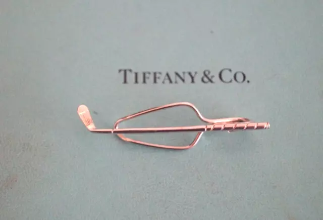 Tiffany & Co Sterling 925 Silver Golf Club Money Clip Tie Tack Bar