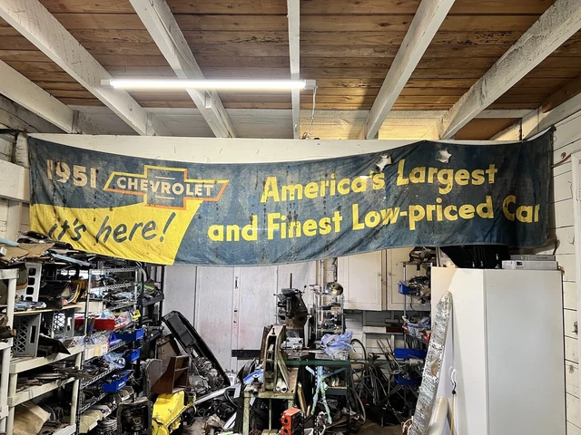 1951 51 Chevrolet Chevy 14’ Banner Display Accessory Vintage Bomb Hot Rat Rod