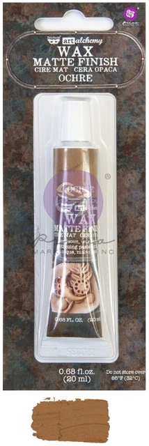 Cera mate de alquimia artística Finnabair 0,68 onza fluida ocre -AAMWPX-68687