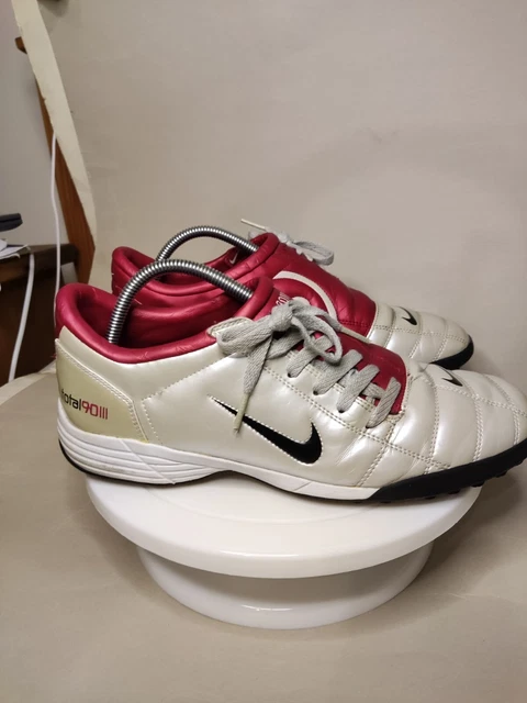 NIKE TOTAL 90 III TF Astro Football Boots Size 9 Silver Red RARE Vintage 308233 149.99 PicClick UK