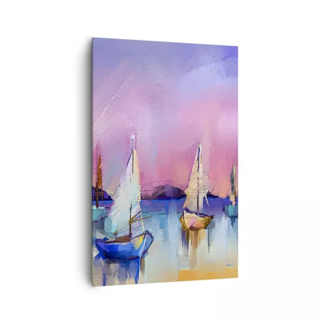 Quadro su Tela 80x120cm barca a vela lago Stampe Immagini Quadri Moderni Murale