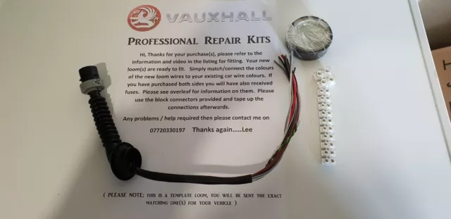 VAUXHALL / OPEL Zafira B Rear Door - Wiring harness Repair kit -EXACTLY MATCHED