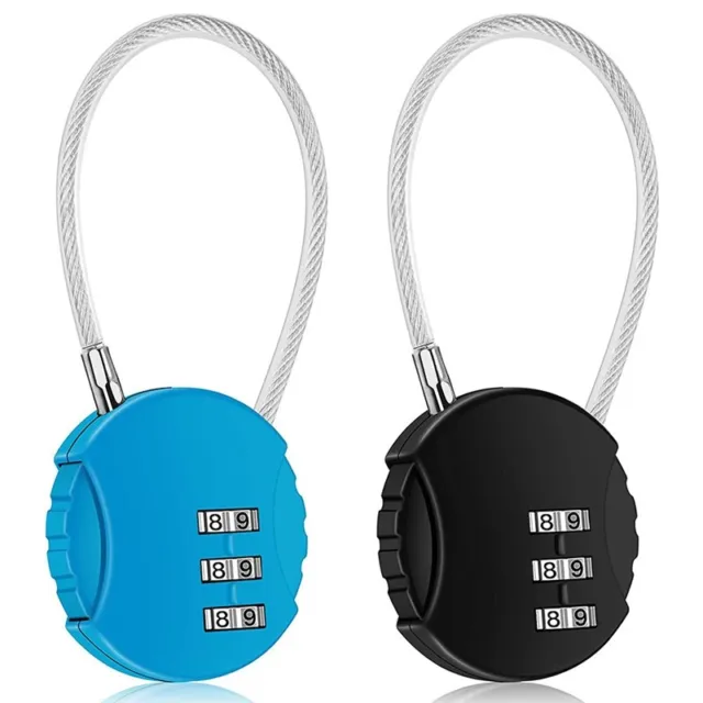 2 Pack Combination Lock 3 Digit Outdoor Padlock for School Gym Locker, Spor E5P3