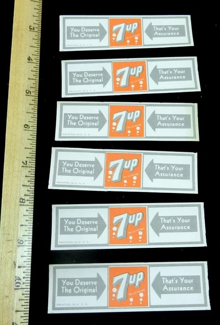 6 VINTAGE ADVERTISING 7up Soda Bottle Labels 7-Up ! $13.72 - PicClick CA