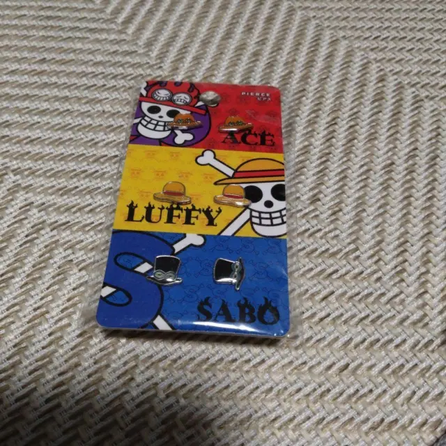 Usj Limited One Piece Earrings Luffy Sabo Ace