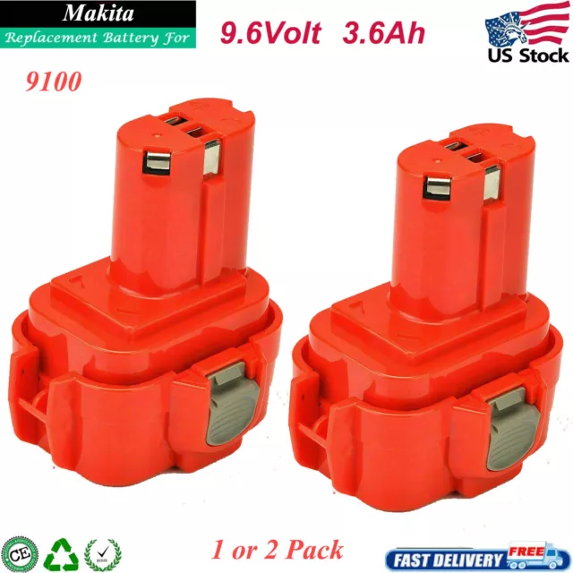 9.6V 3.6AH NI-MH Battery replacement for Makita 9120 6260D 6261D