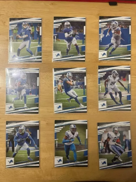 2022 Panini Prestige Football Detroit Lions Lot of 9 Cards