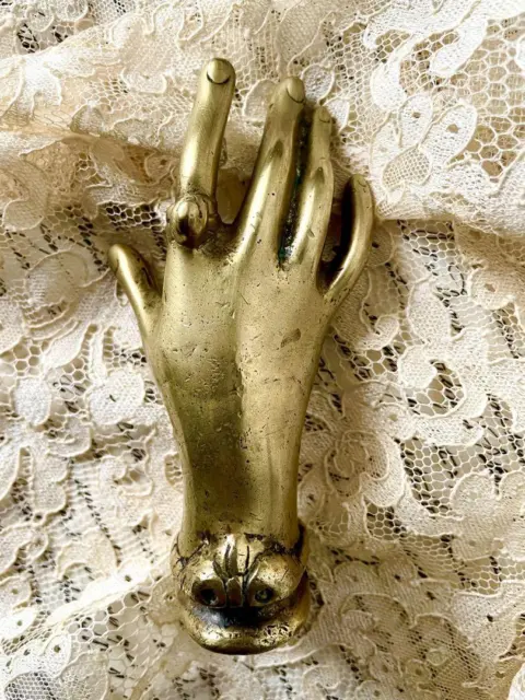 1800-1900 French Antique graceful lady's hands Object Bronze Brass