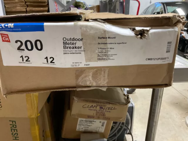 Eaton 200A Outdoor Meter Breaker - Cmb1212P200Bts New