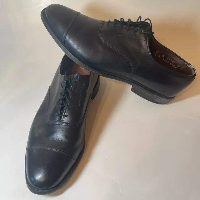 Allen Edmonds Park Avenue Shoes Mens Size 10 D Black Leather  Cap Toe Oxfords