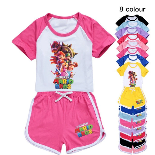 Set T-shirt Mario Luigi Bowser Ragazzi Ragazze Set Bambini Loungewear Tuta Regali