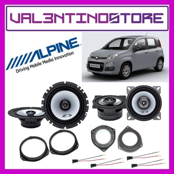 Kit 4 Casse Altoparlanti Alpine - Fiat Panda 3 serie - Anteriori e Posteriori 16