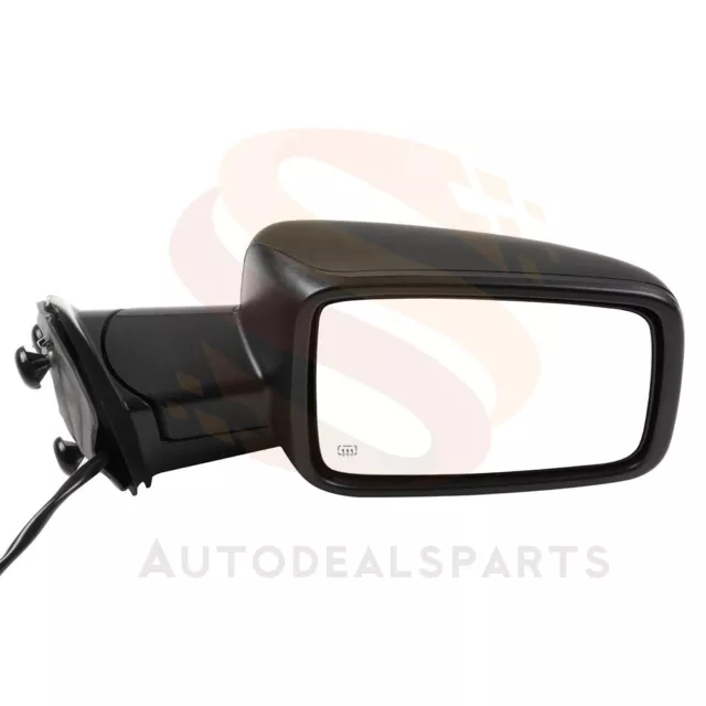 (Right) Side Mirror For 2009-17 Dodge Ram Power Heated Puddle Signal Light Black