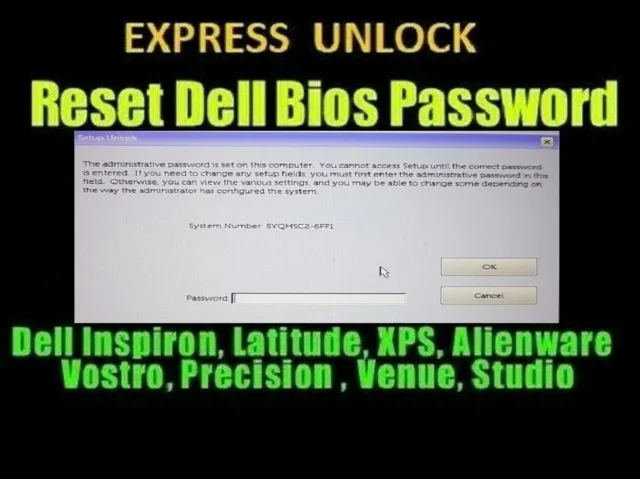 UNLOCK BIOS PASSWORD FOR DELL Latitude E5570, tested and verified!