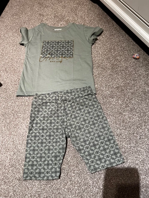 BNWT Girls River Island 4-5Years T Shirt & Short  Outfit Set New 