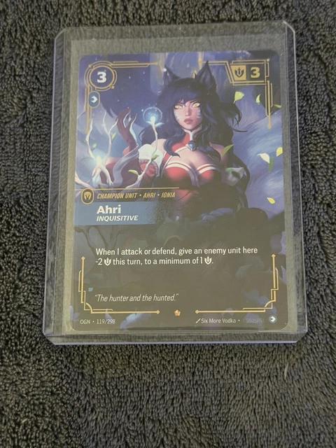 RIFTBOUND TCG LEAGUE Of Legends Origins Epic Ahri Inquisitive 119/298 ...