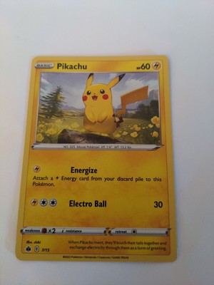 holo mcdonalds pikachu card