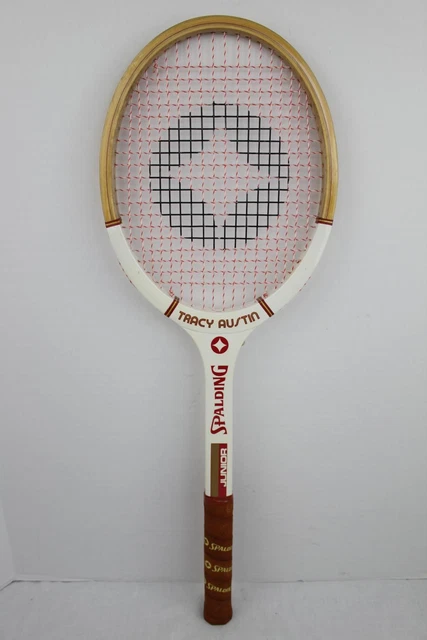 Raquette Tennis Vintage Spalding Tracy Austin - Bois - Avec Housse - Grip 4 3/8