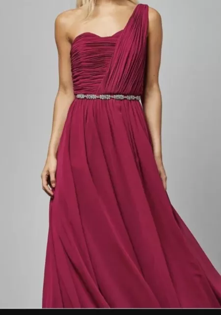 New.ted Baker Finella Maxi Dress.red/ Pink.size 1.Uk 8.Prom,Bridesmaid,Ball,