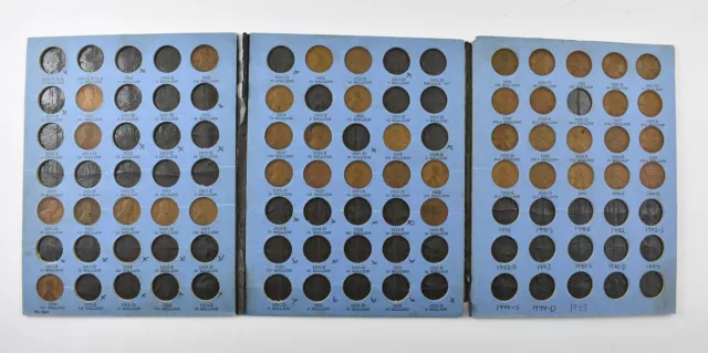 Partial Set 1909-1940 Lincoln Wheat Cent Album - Early Dates Collection *311