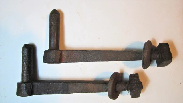 Pair HEAVY DUTY PINTLES for LARGE STRAP HINGES