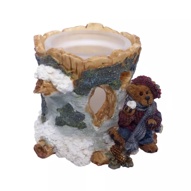 Boyds Bears #27721 M Harrison The Ambush At Birch Tree Resin Candle Holder 1996