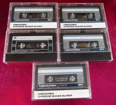 5er Pack Agfa CRX 90 CROMO CR CASSETTA AUDIO CASSETTA AUDIO CASSETTA VUOTA 