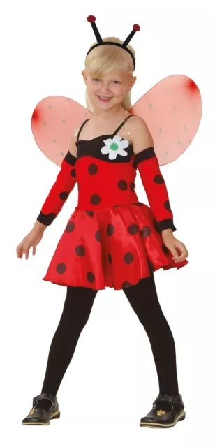 Bristol Novelty Ladybug Costume Medium Child Girl Age 5 - 7 Years Age 6 - 8 year