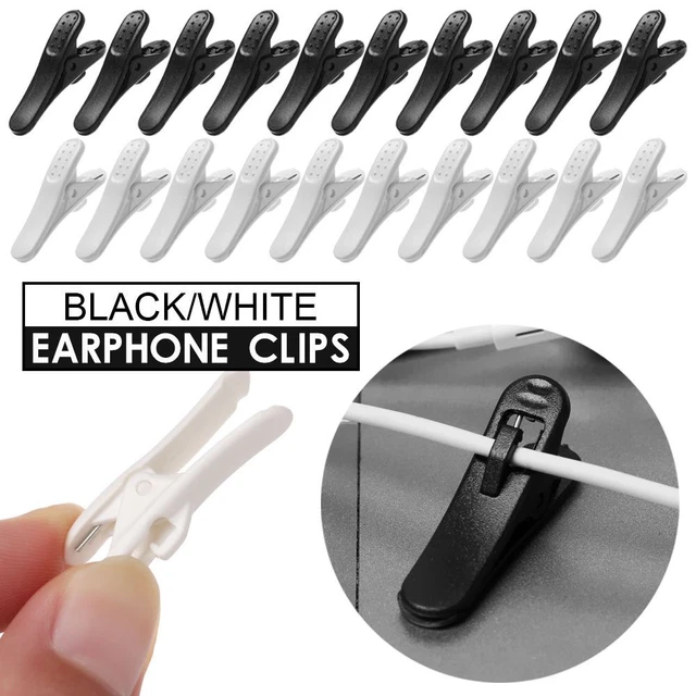 FIXED NIP CLAMP Cable Wire Clip Headphone Earphone Clips Organization