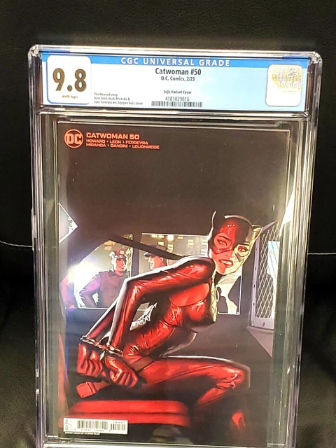 DC Catwoman #50 CGC 9.8 Graded Slab Sejic Variant Comic