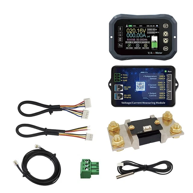 Monitor Verbrauch Aktuell Anzeige Batterie -Coulometer Coulomb -Messgerät