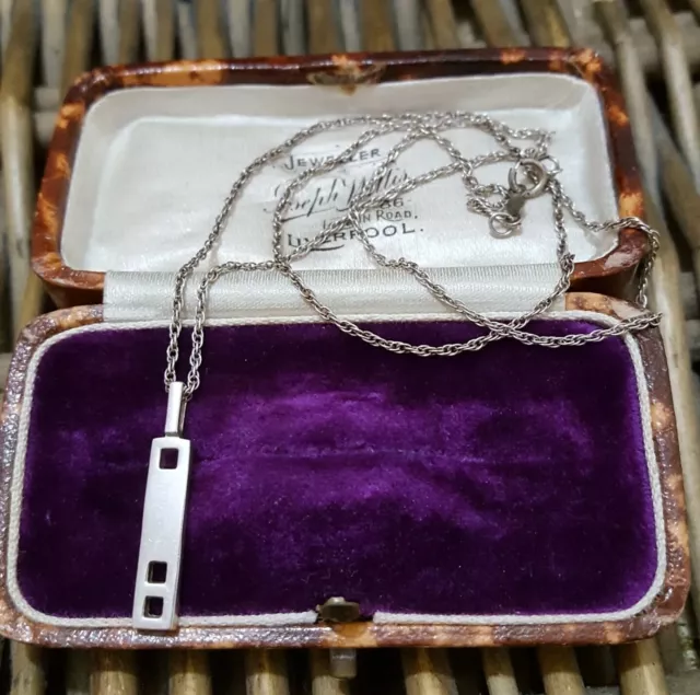 Vintage 925 Sterling Silver Necklace, Kit Heath Pendant, 2002, Mackintosh Design