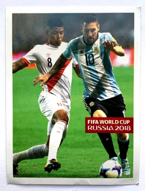 2018 3R Russia World Cup FIFA #P11 LIONEL MESSI & ANDY POLO Sticker