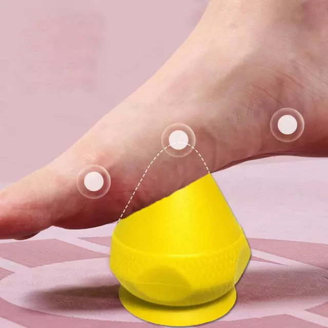 Aparato de relajación triangular cono de masaje de silicio bola músculo amarillo