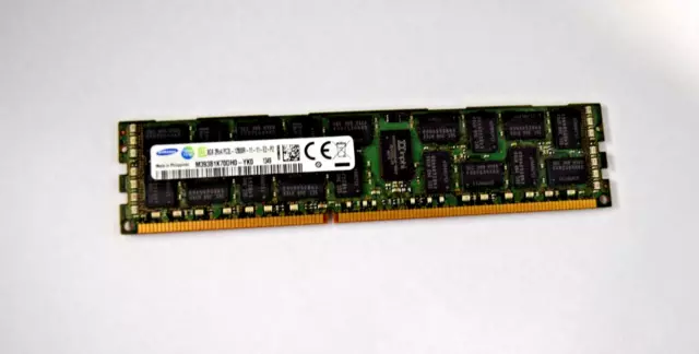Samsung 8GB ECC RAM PC3L 12800R 2RX4 REGISTERED M393B1K70DH0-YK0 1.35V/1.5V