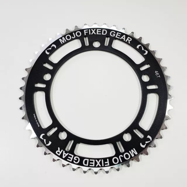 MOJO Fixed Gear Chainring 46T - 130 BCD Track Fixie single speed 1/8" - BLACK