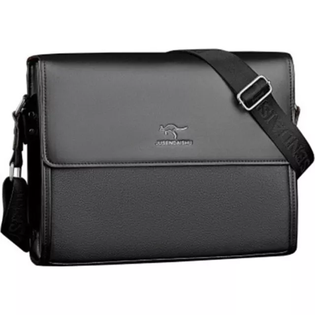 Sac Sacoche bandoulière Réglable Homme Ccuir Noir Porte-Documents Sac affaires