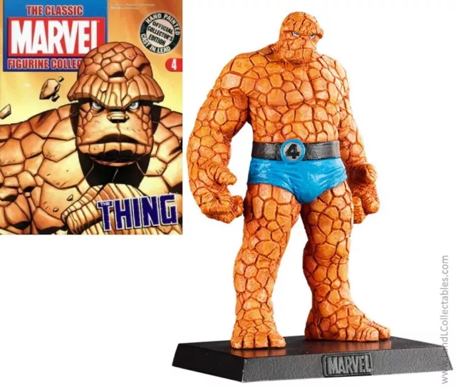 Classic Marvel Figurine Collection Eaglemoss 2005 Statue #4 The Thing +Mag