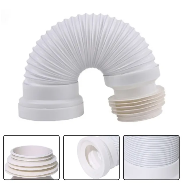 Matériau PVC blanc connecteur de toilette flexible solide et extensible 250 mm