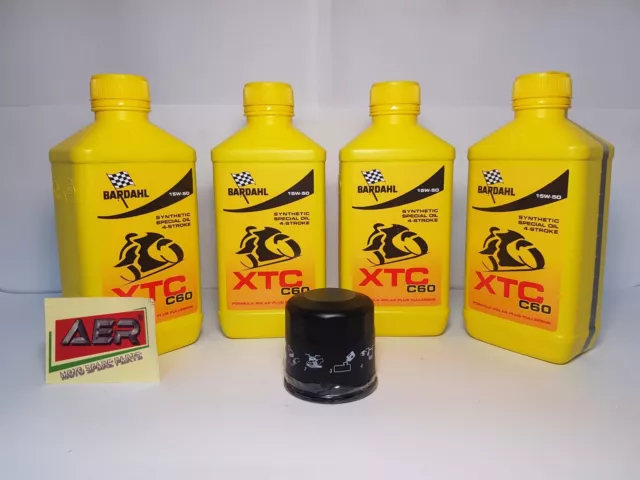 Set Entretien Huile Moteur BARDAHL XTC C60 15W50 Ducati Hypermotard 1100