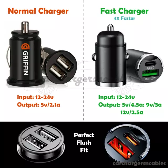 OFFICIAL GRIFFIN USB In Car DUAL Charger Cigarette Lighter Adapter All Phones 2