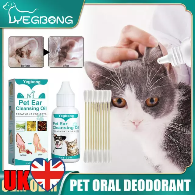 30ml Dog Ear Cleansing Oil Soothe Discomfort Ear Drops for Pet Cleaning Supplies