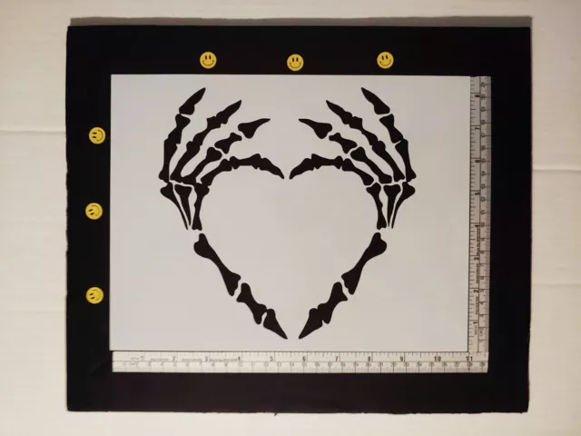 SKELETON HANDS HEART Sign Craft STENCIL Love/Bones/Halloween