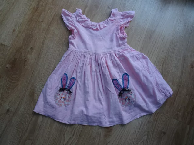 NEXT bambina coniglio rosa tasca abito da sole estivo ETÀ 4 - 5 ANNI eccellente