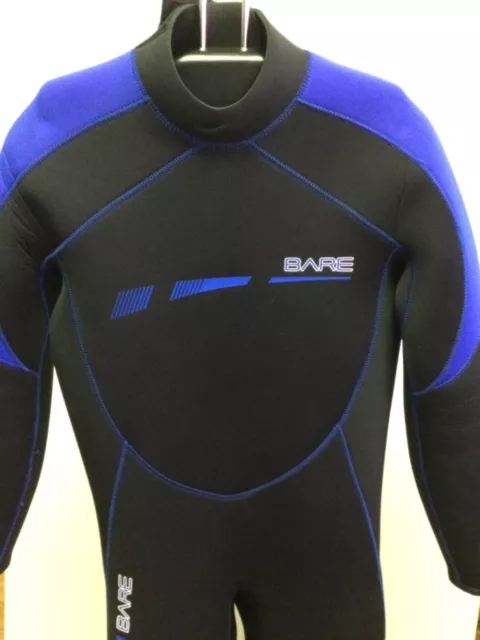 BARE SPORT S-FLEX WETSUIT Mens 7MM - COLOR - Blue/Black size Medium Large 2