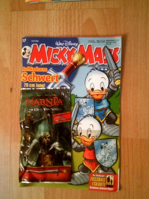 Micky Maus Nr. 17  von 2006  mit Beilage "  Aufblasbares Schwert 70 cm lang  "