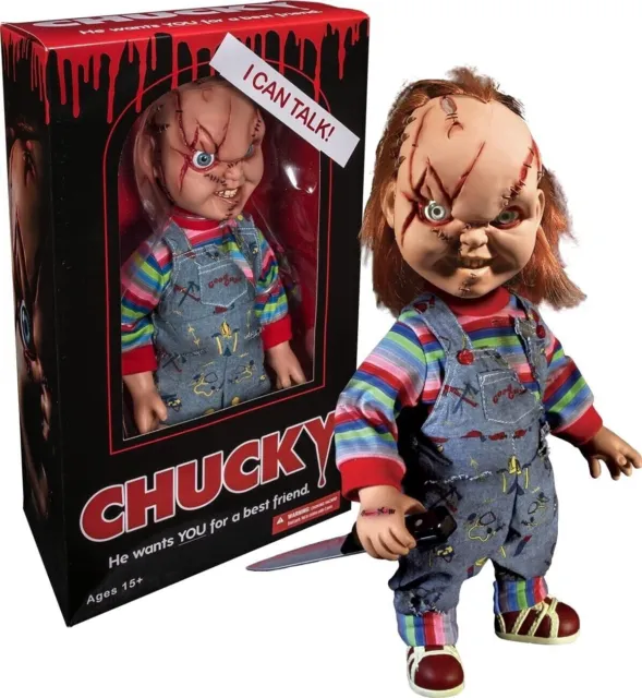 Child's Play 15" Scarred TALKING CHUCKY Mega scale figure Doll